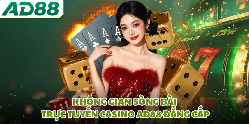 Không gian sòng bài trực tuyến casino AD88 đẳng cấp