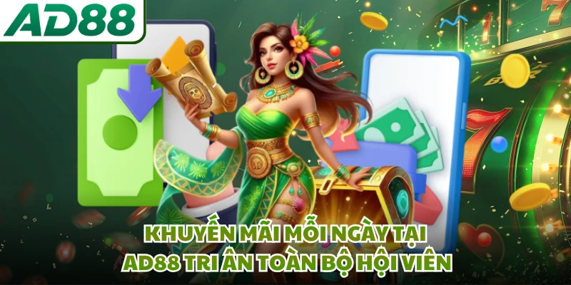 Khuyến mãi mỗi ngày tại AD88 tri ân toàn bộ hội viên