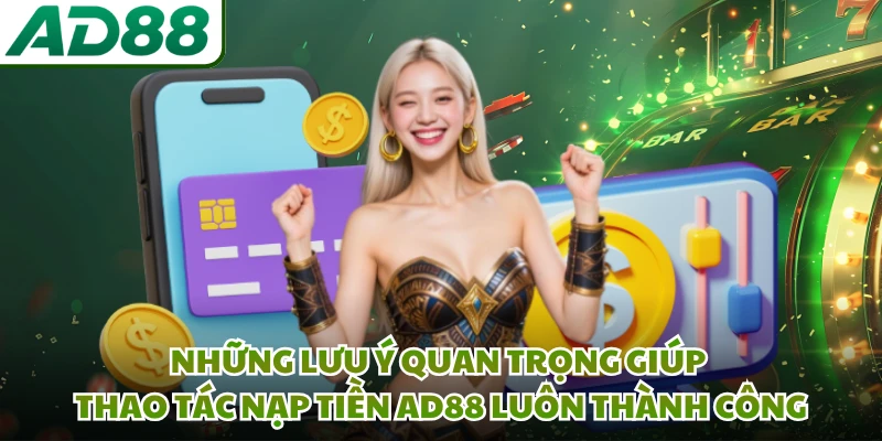 Những lưu ý quan trọng giúp thao tác nạp tiền AD88 luôn thành công